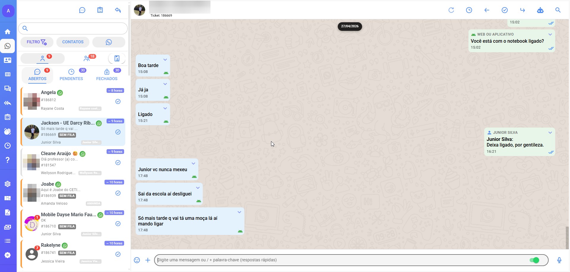 Chat Atendimento